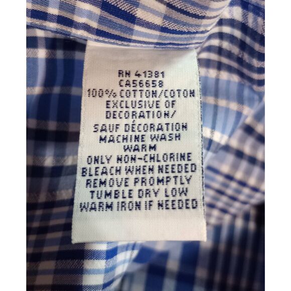 Ralph Lauren Shirt Men's XXL Slim Fit Blue Button Front Short Sleeve - Picture 7 of 8